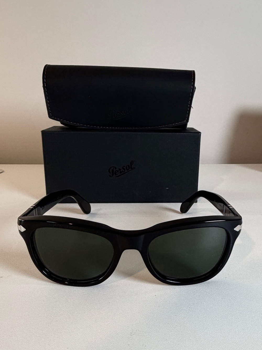 Persol Black Frame Sunglasses Unisex